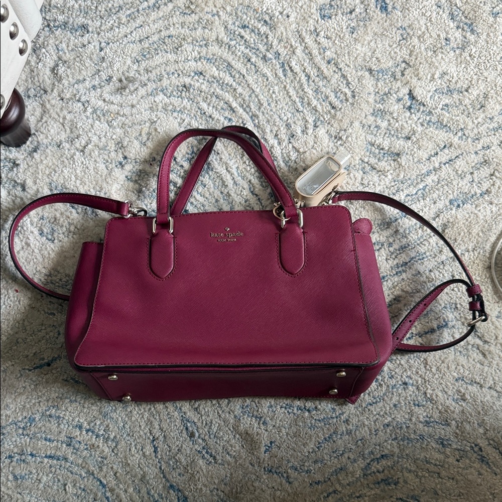 Coach Plum Leather Satchel